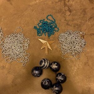 Festive Beaded Garland and Ornament Set